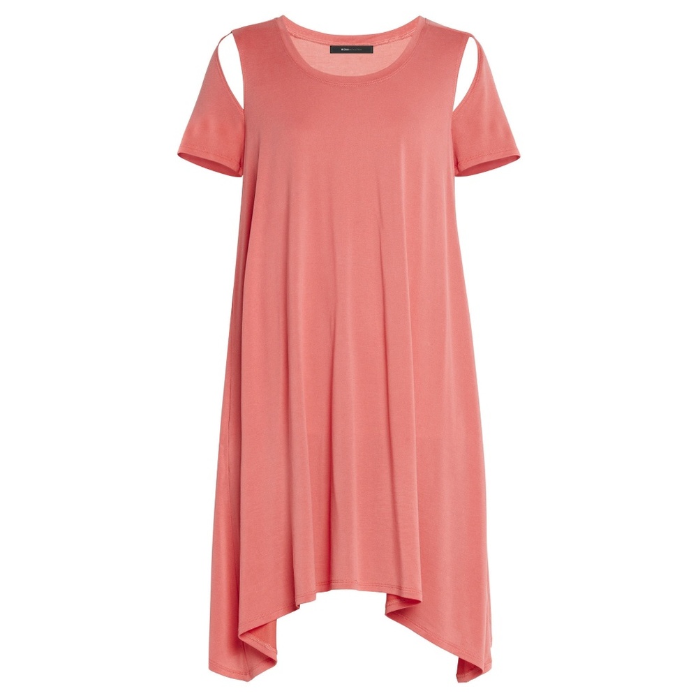 BCBG MAXAZRIA Coral Shoulder Cutout Day Dress XS